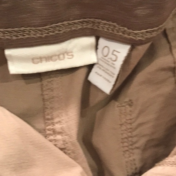 Chicos tan cargo pants. size .05.  96% cotton - Picture 4 of 7